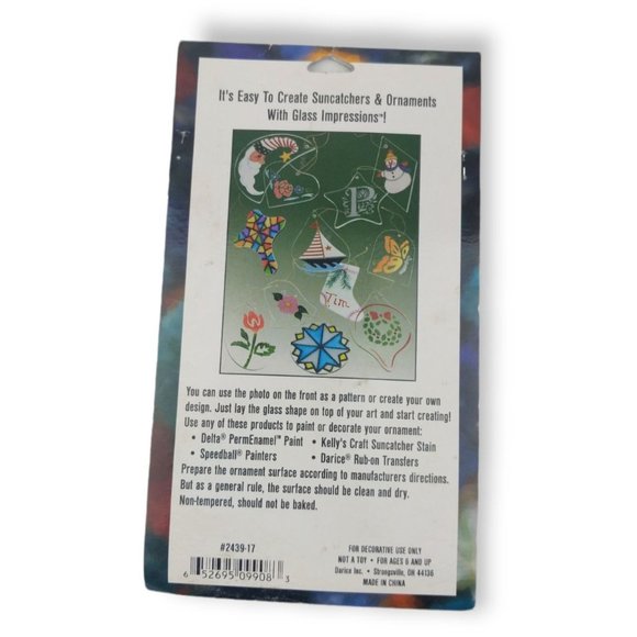 Darice Glass Impressions Butterfly 3 inch Arch Blank Glass DIY Ornament New - Picture 2 of 2